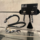 Jeff Lieb - Rubber and Crystal Earrings