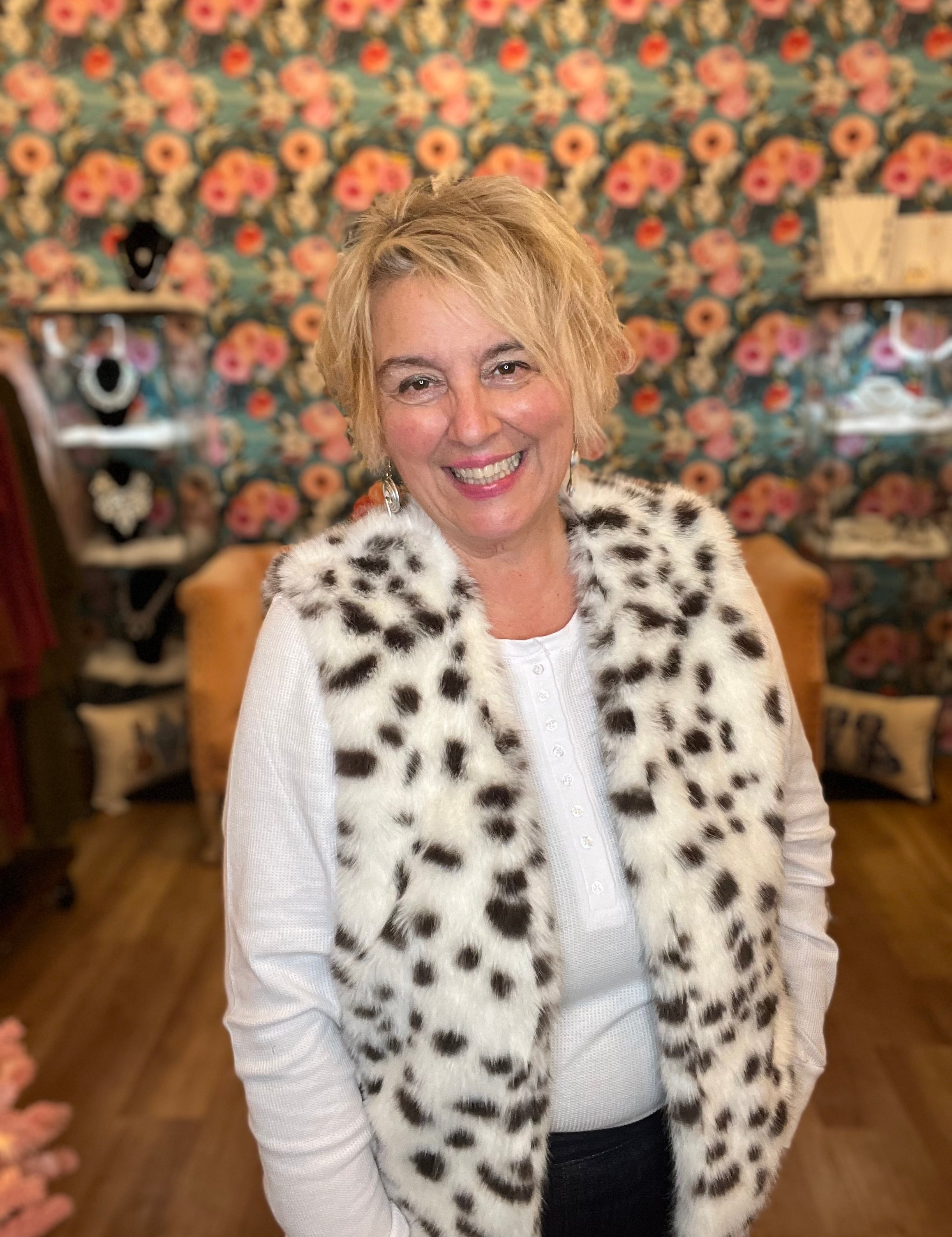 Spotted Leopard Fur Vest