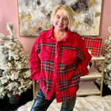 Tartan Cozy Corduroy Shacket