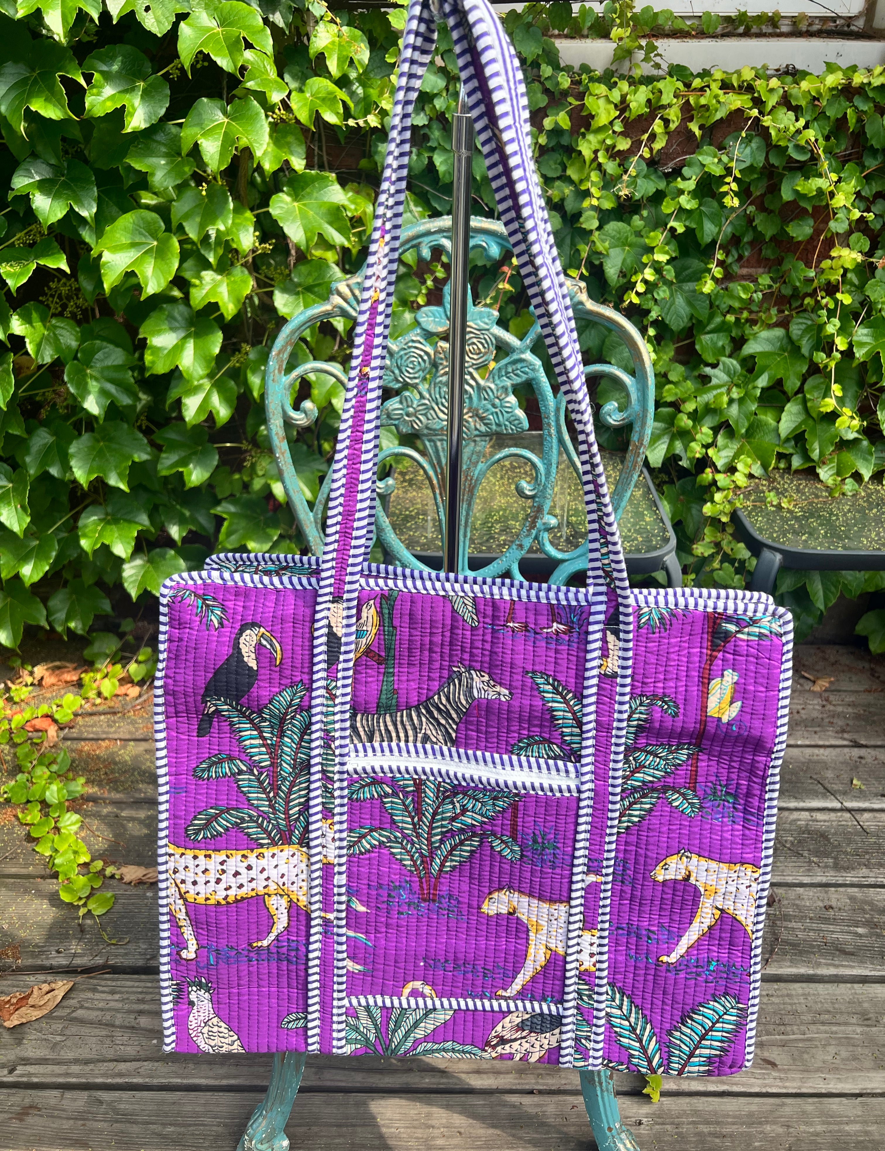 Rainforest Quilted Traveler Tote