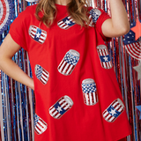 **Red White & Booze Mini Dress