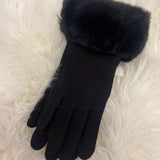 Fur Cuff Touchscreen Gloves