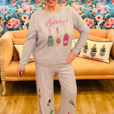 Holiday Champagne Bottle Lounge Set