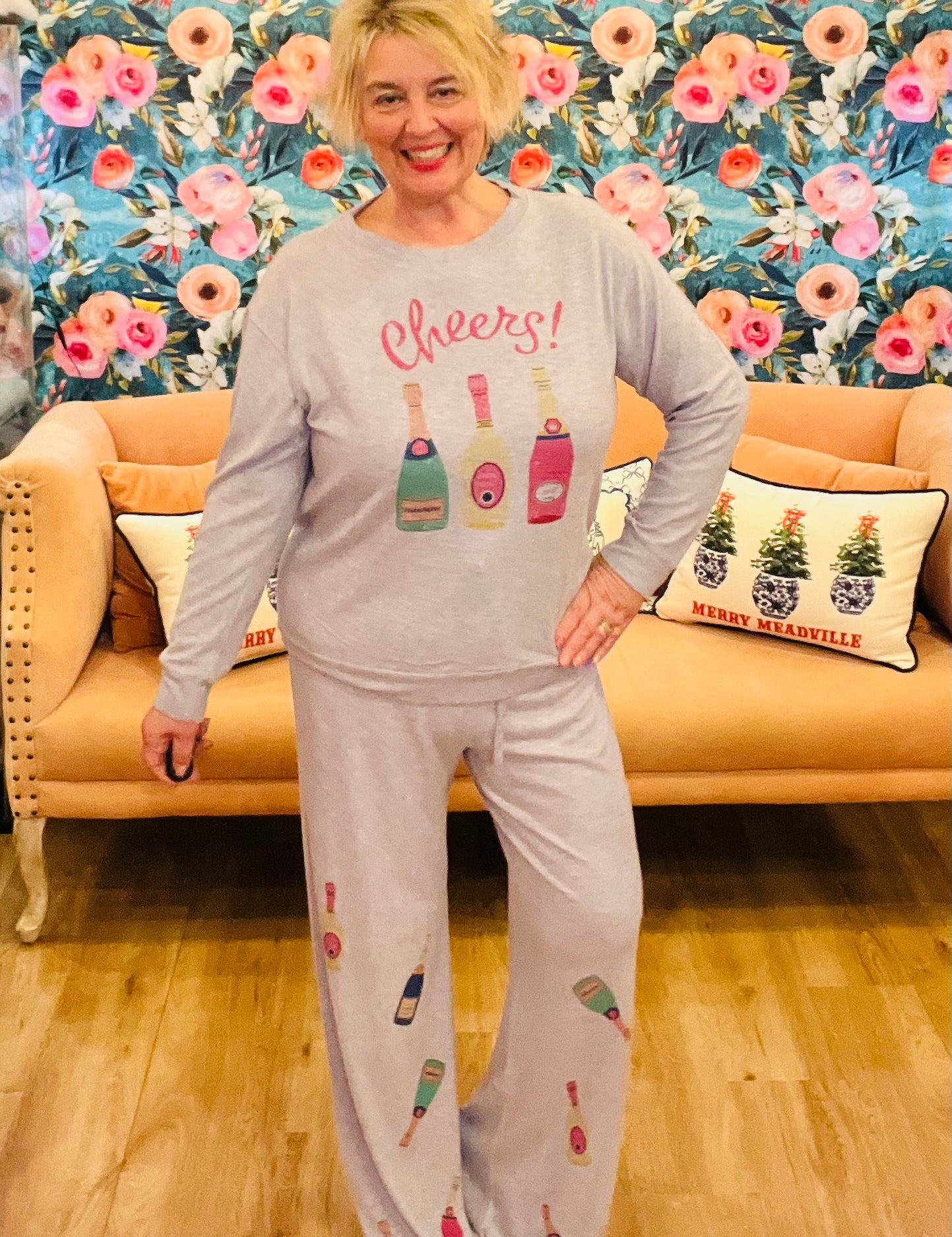 Holiday Champagne Bottle Lounge Set