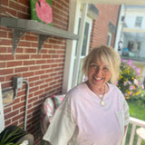 Pink Mixed Media Top