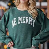 Be Merry Ribbed Christmas Top