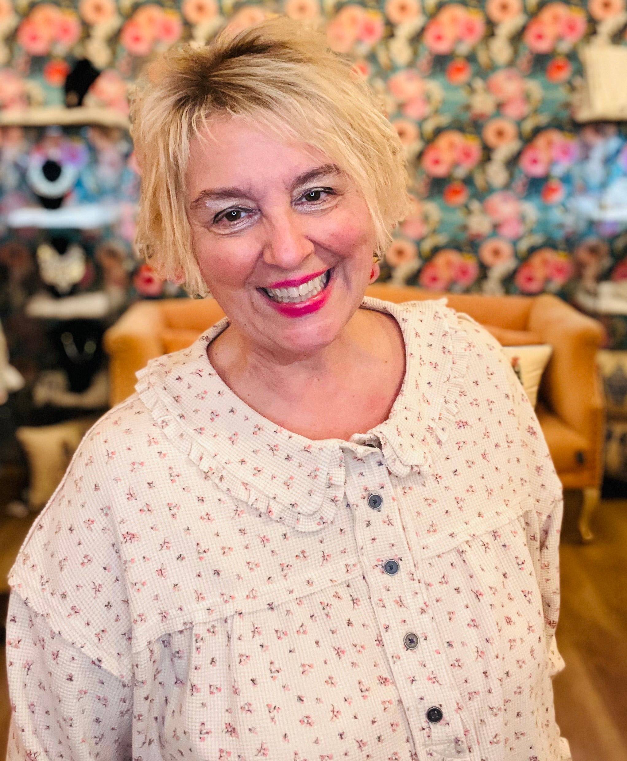 Petal Patch Ruffled Top