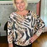 Animal Print Mashup Sweater