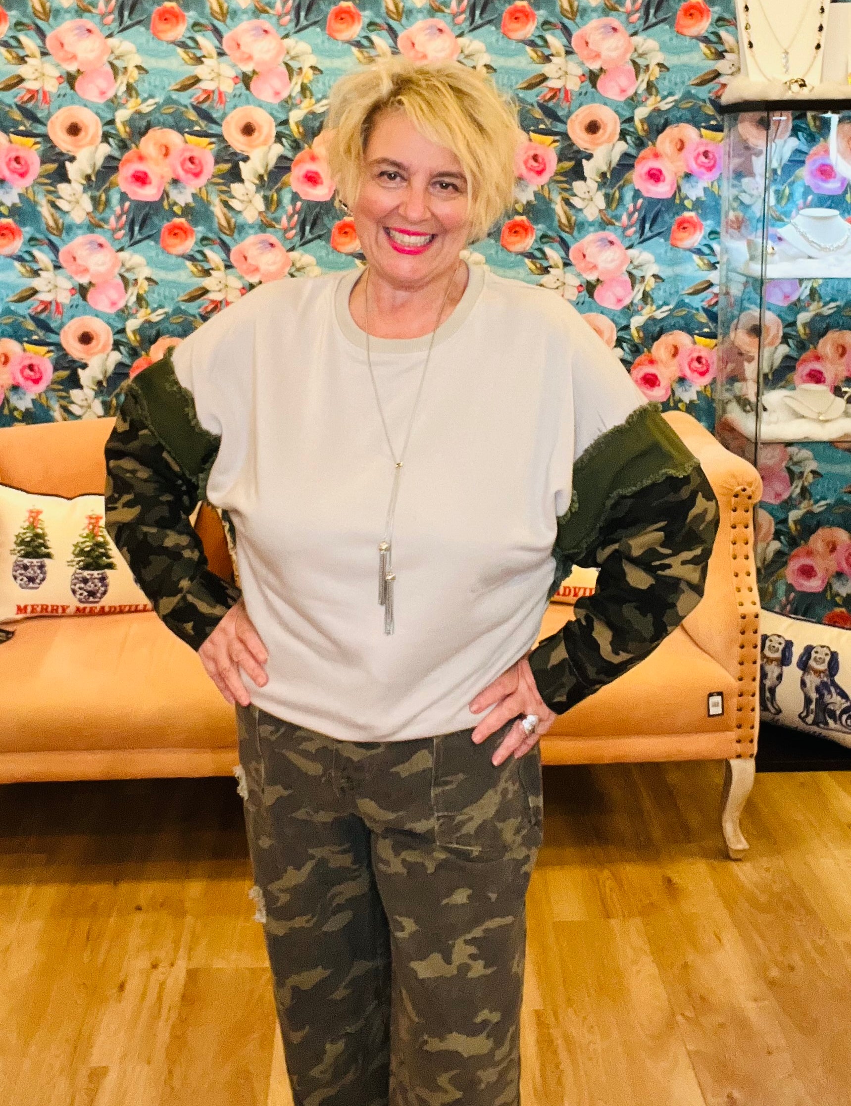 Pop Of Pink Camo Pants