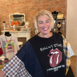 Flannel Patchwork Band Tee
