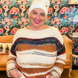 Charlie B - Patchwork Drop Shoulder Sweater