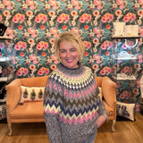 Tribal - Grey Mix Intarsia Sweater