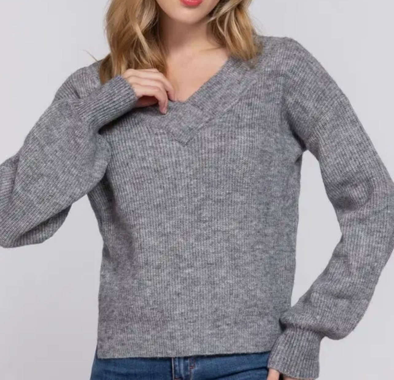 Basic Double V-Neck Sweater