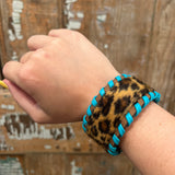 Leather Studded Snap Bracelet