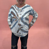 Charlie B - Steel Tie Dye Sweater