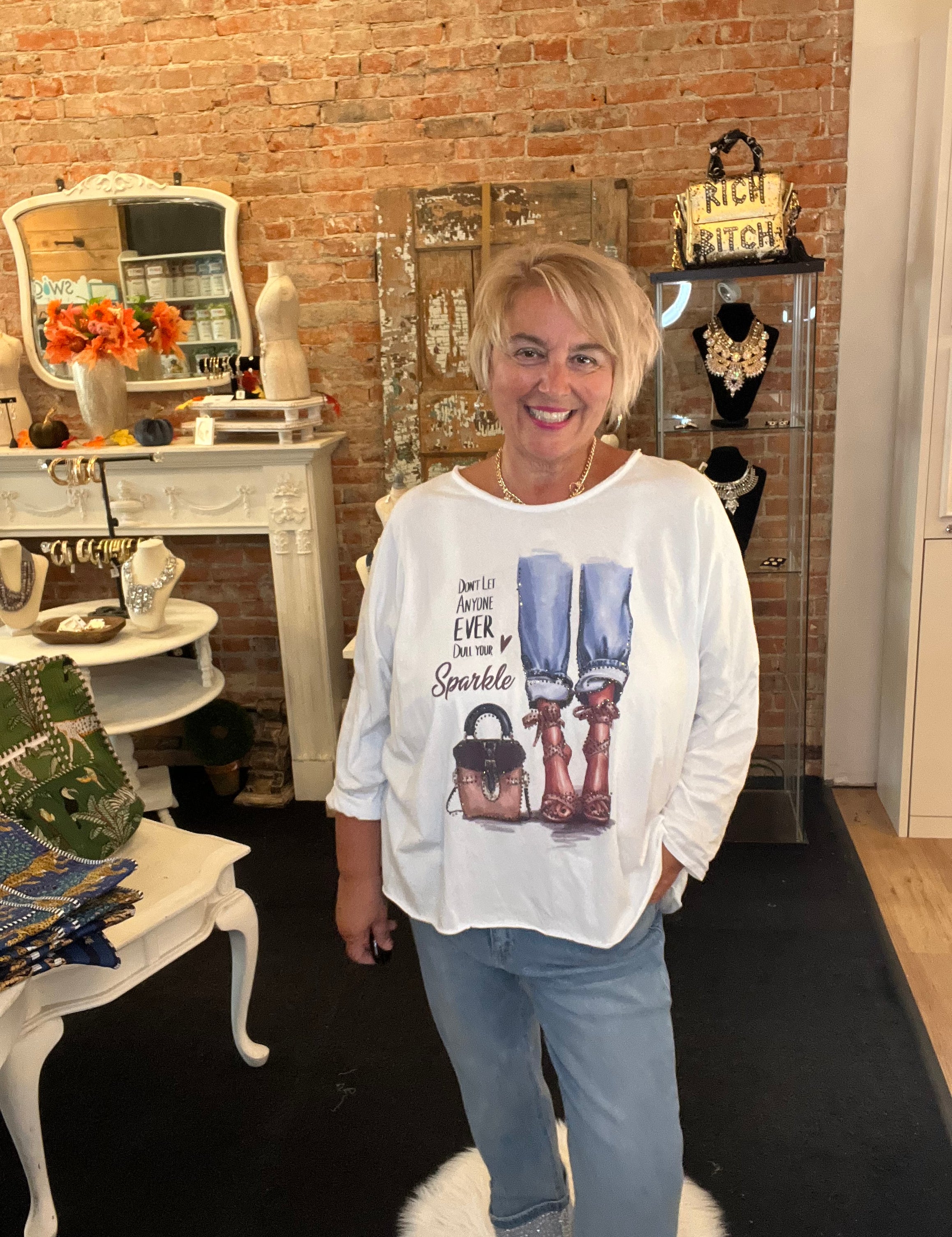 Don't Let Anyone Dull Your Sparkle Oversized Tee