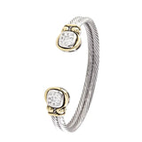 John Medeiros Anvil Pavé Collection - Two-Tone Cuff Bracelet
