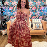 Mystical Evening Strapless Dress