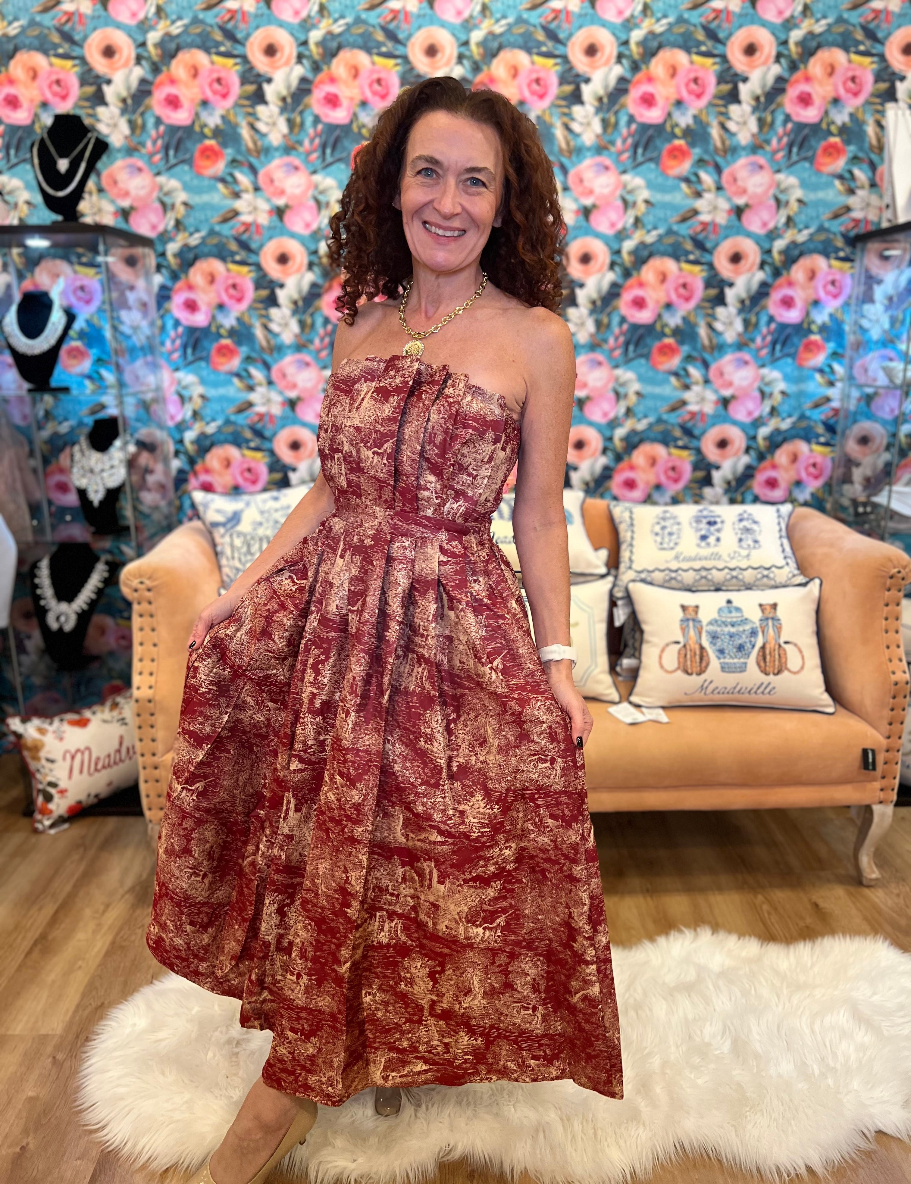 Mystical Evening Strapless Dress