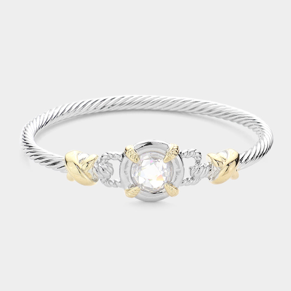 Stone Accent Rope Cuff