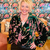 Velvet Cherry Blossom Blouse