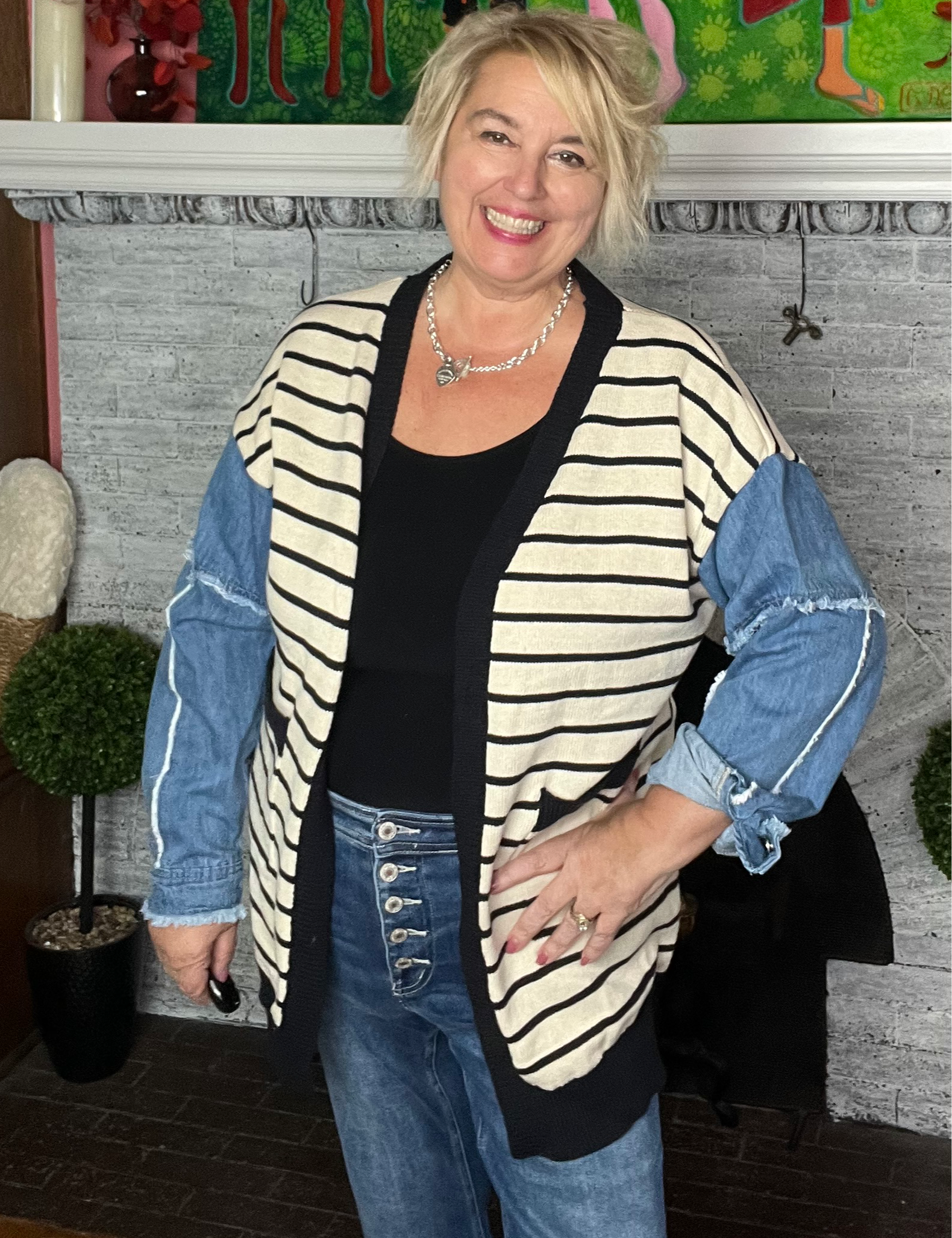 Sweet Success Striped Cardigan