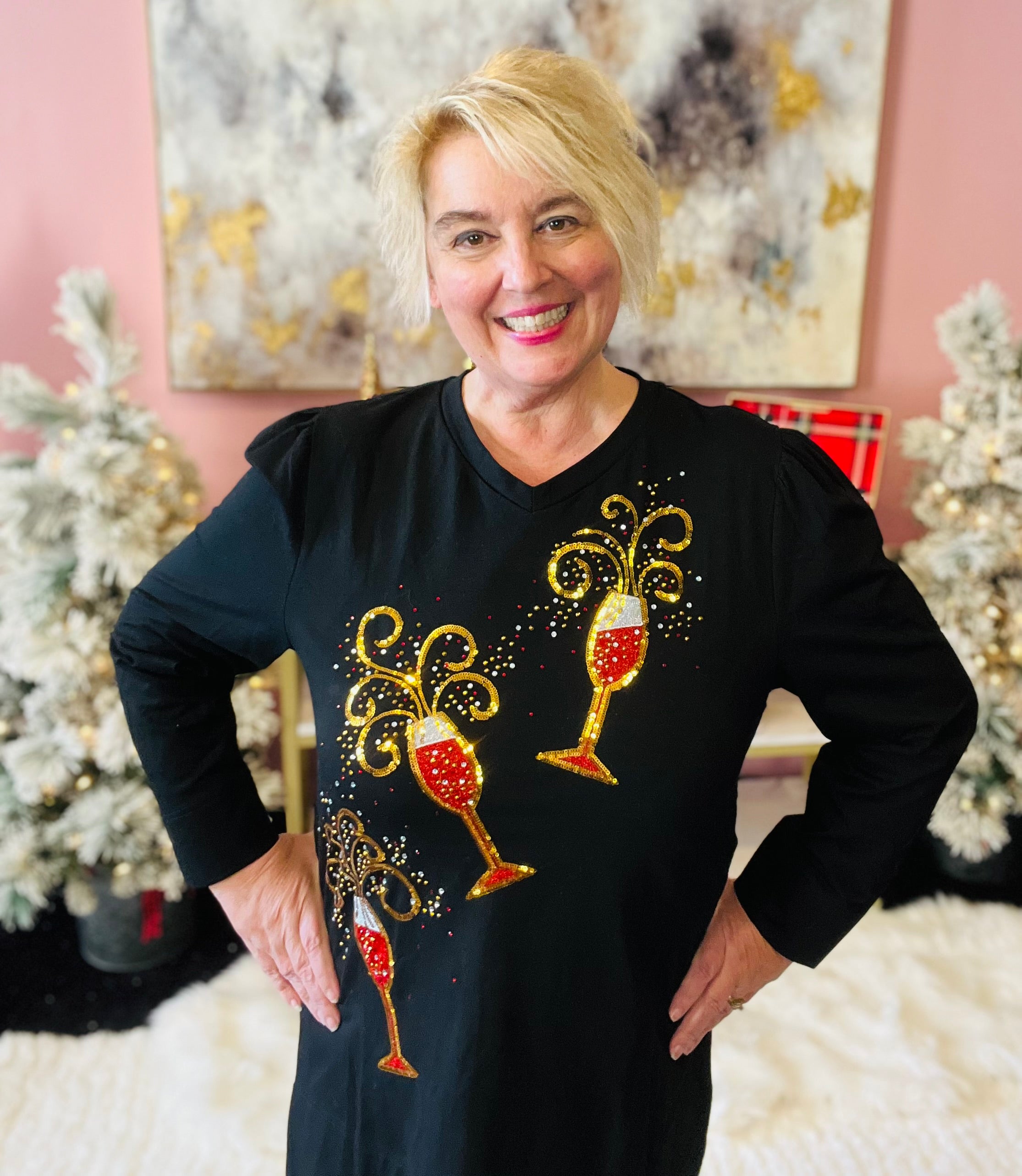 Berek - Festive Toasts Long Sleeve Top