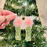 Grinch Puffball Earrings