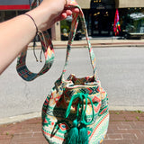 Tribal Bucket Crossbody Bag