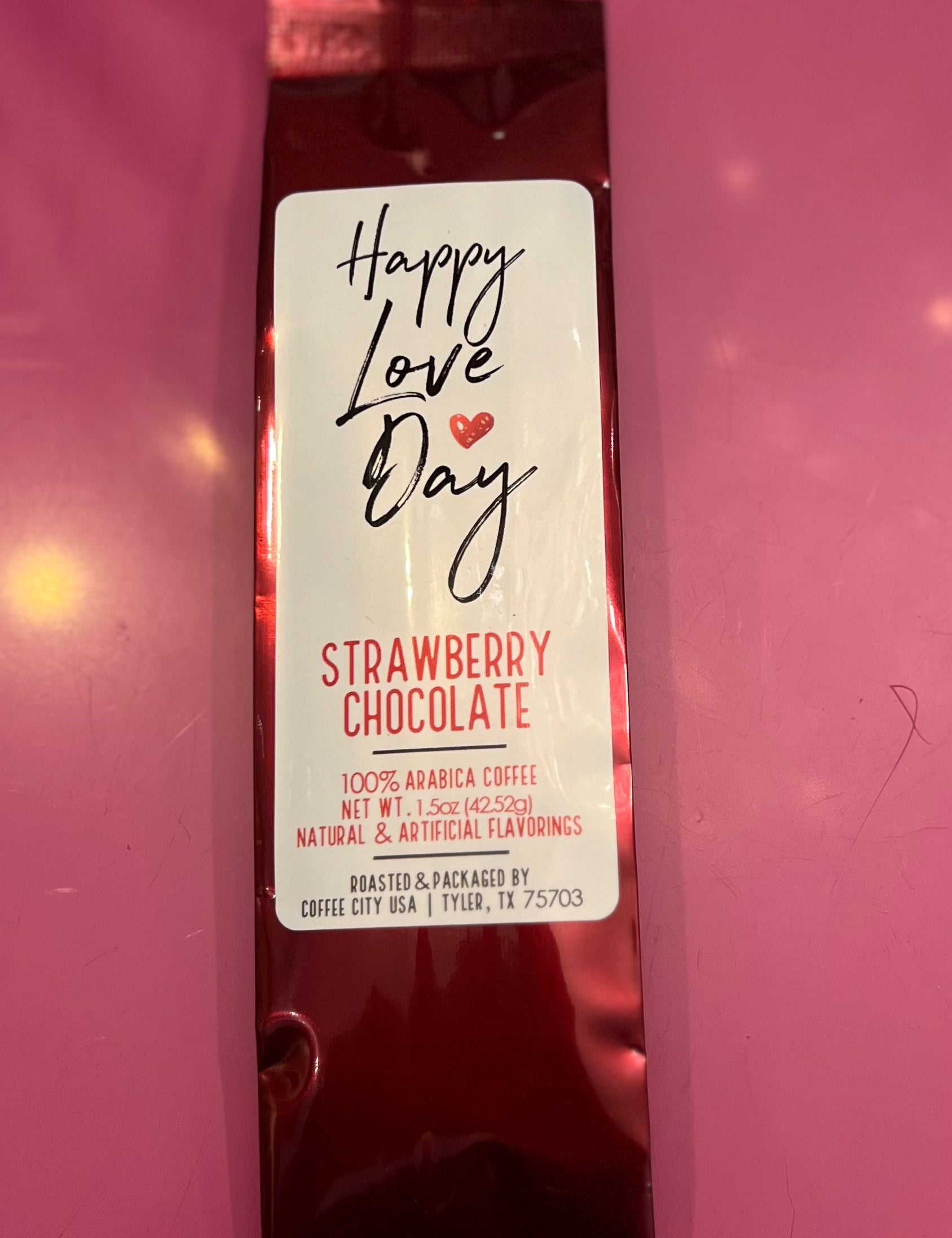 Happy Love Day Strawberry Chocolate Coffee