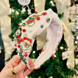 White Snowman Christmas Headband