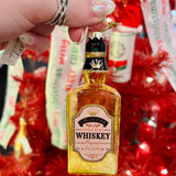 *Glass Liquor Bottle Ornament w/ Glitter, 5 Styles