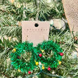 Tinsel Wreath Earrings