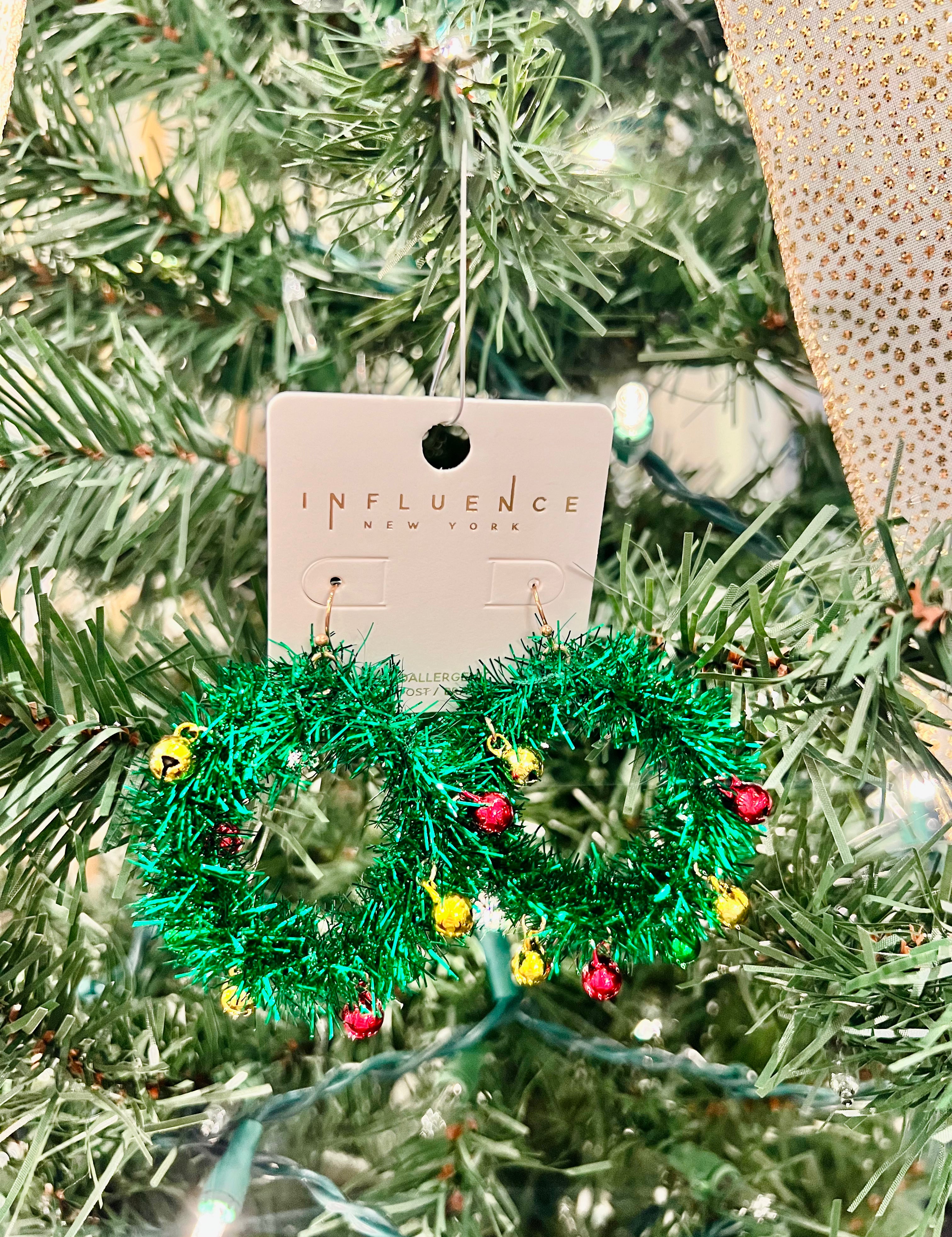 Tinsel Wreath Earrings