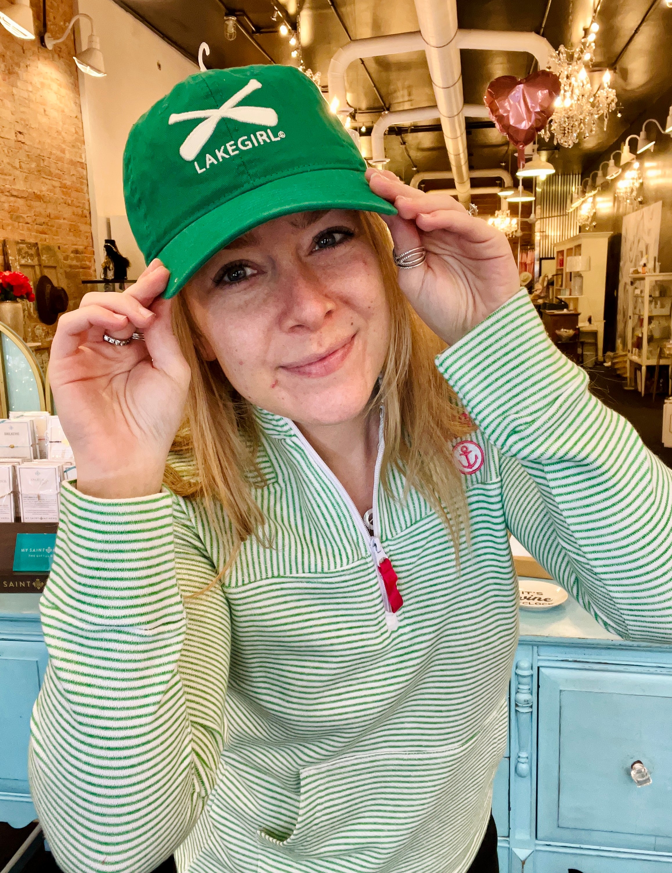 Lakegirl - Kelly Green French Terry Quarter Zip