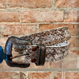 Snake Print Studded Belt