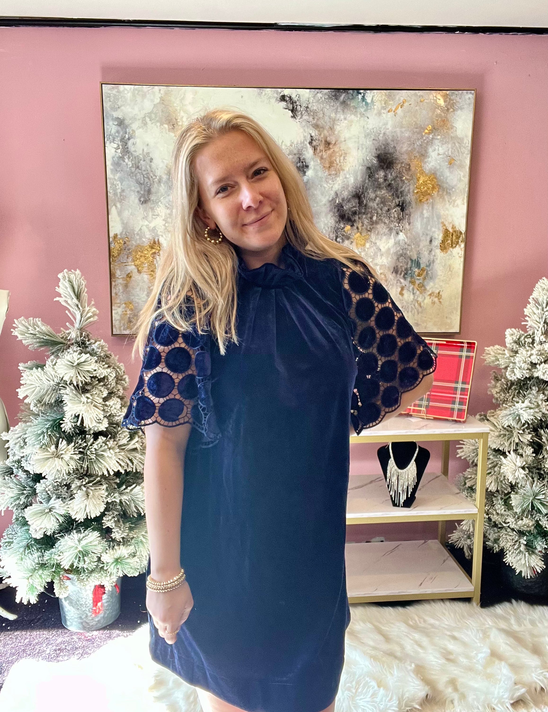 Starry Nights Velvet Dress