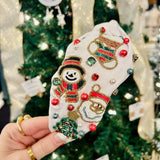 White Snowman Christmas Headband