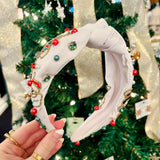 White Snowman Christmas Headband