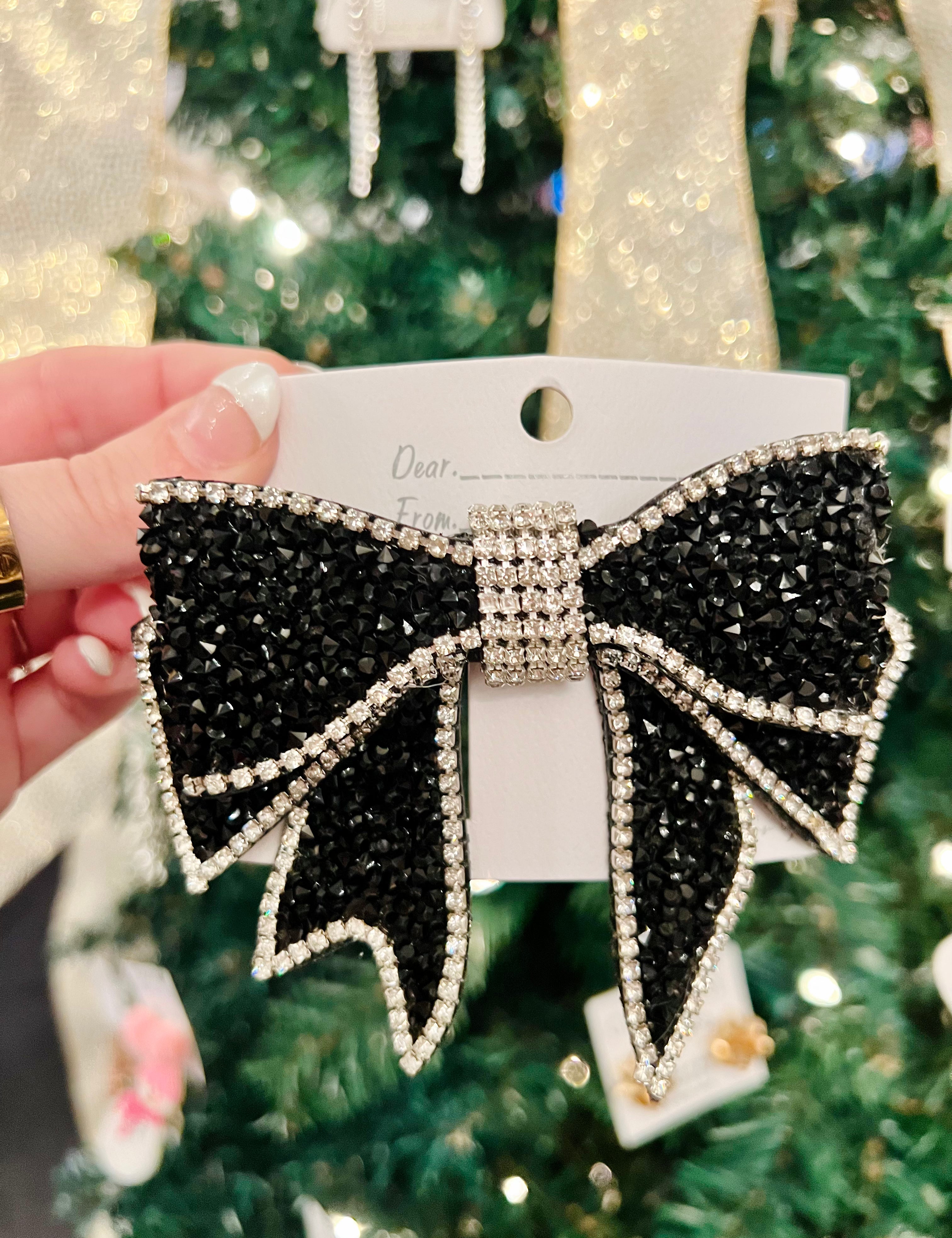 Rhinestone Party Bow Barette
