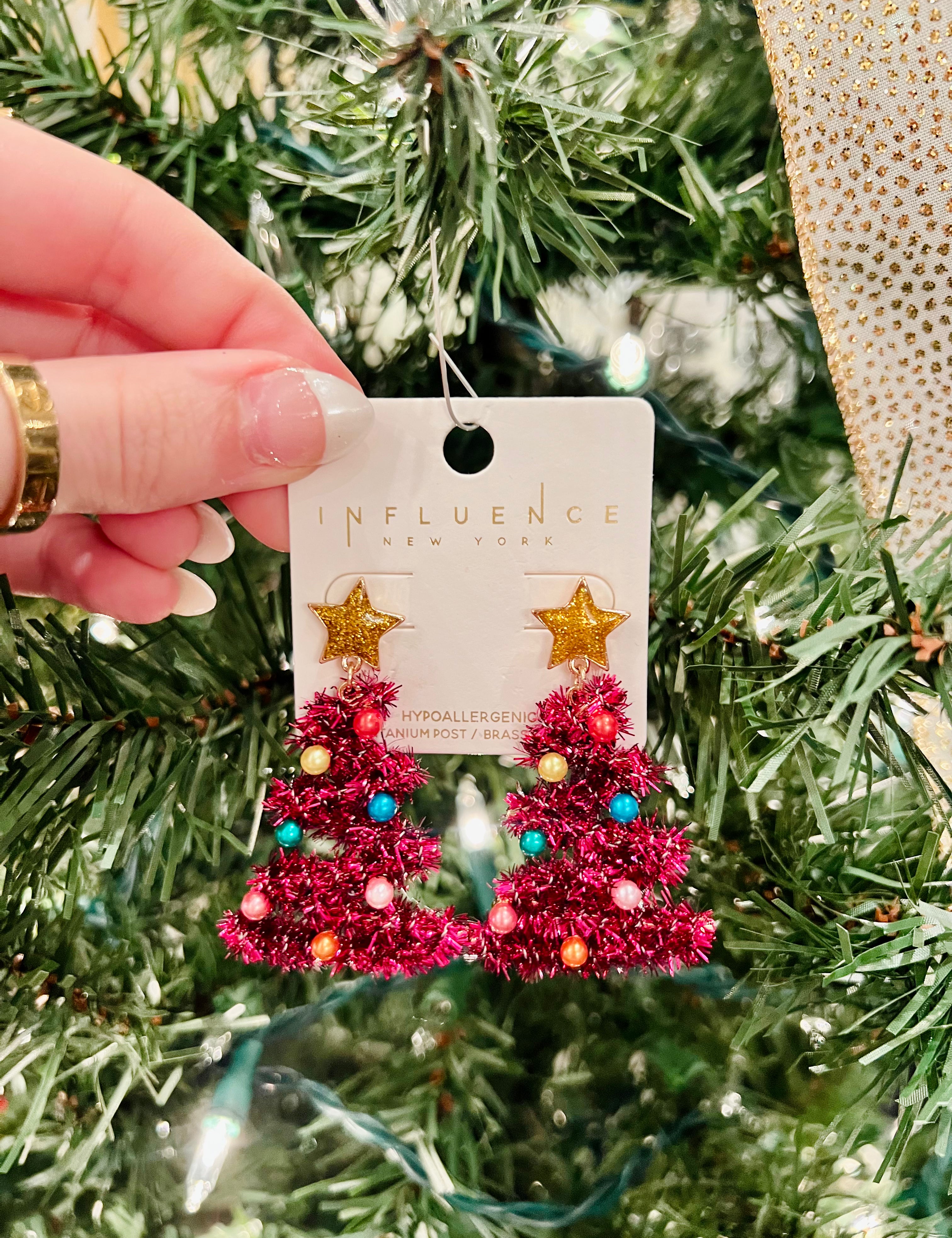 Tinsel Tree Earrings