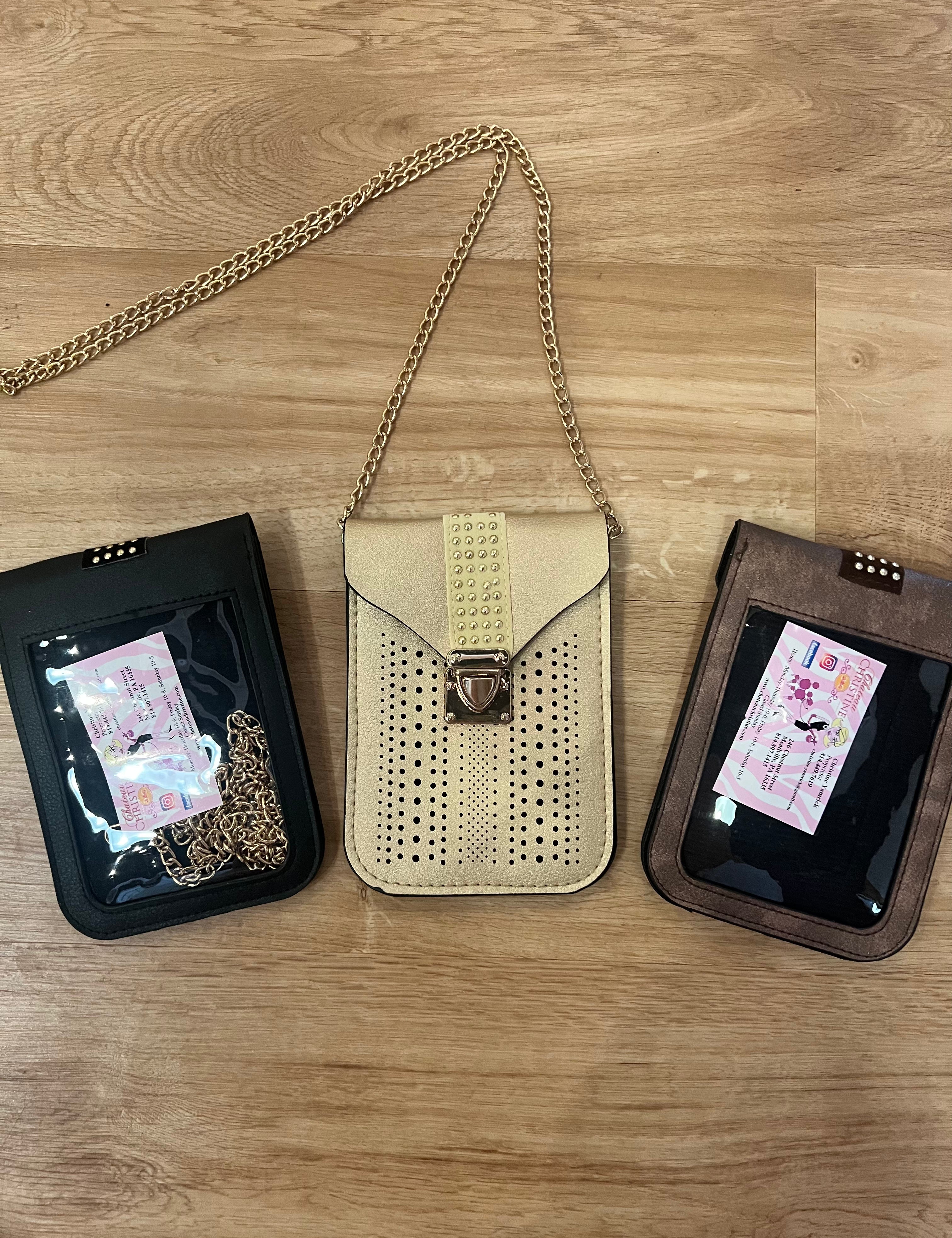Edgy Studded Phone Crossbody