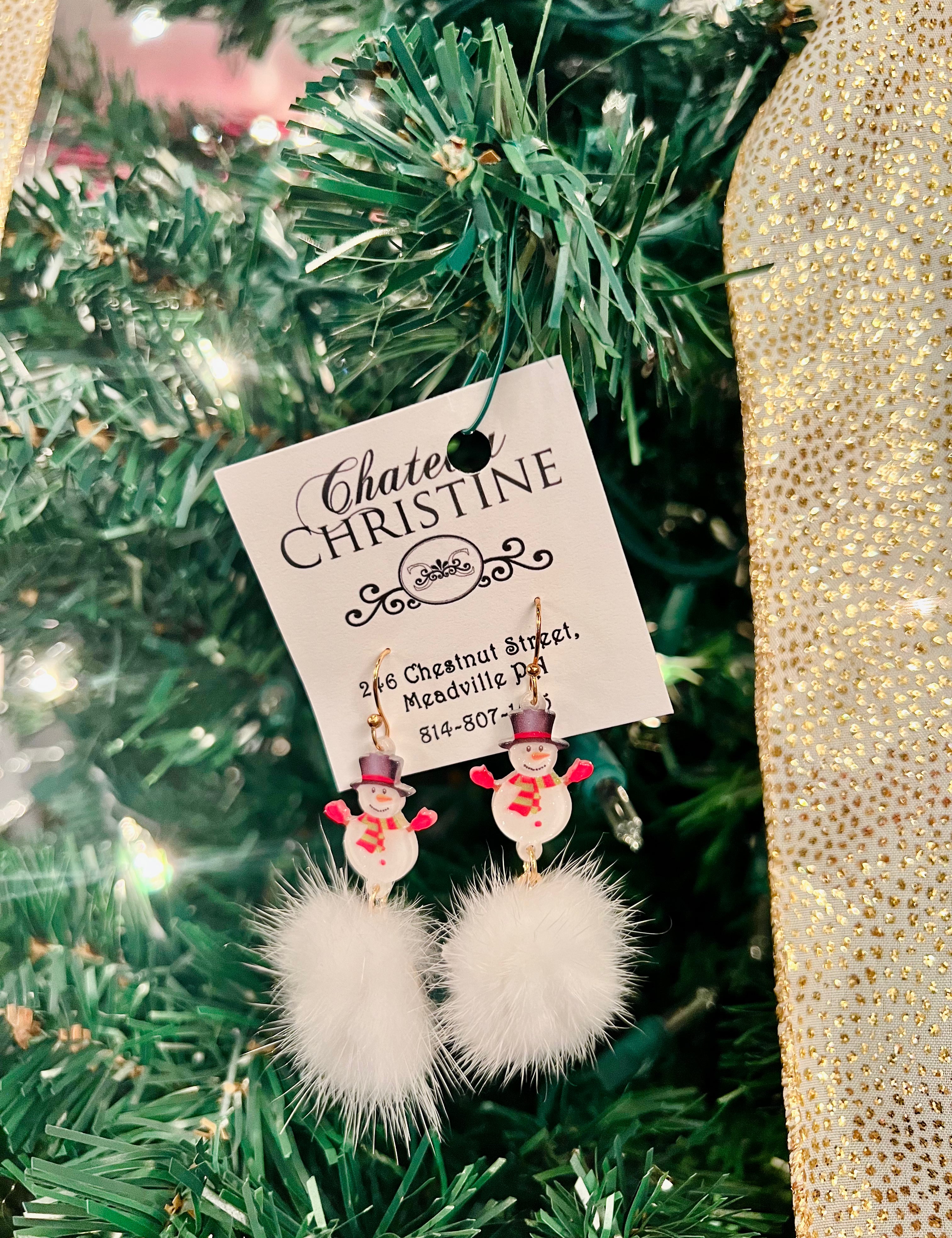 *Christmas Fun Puffball Earring