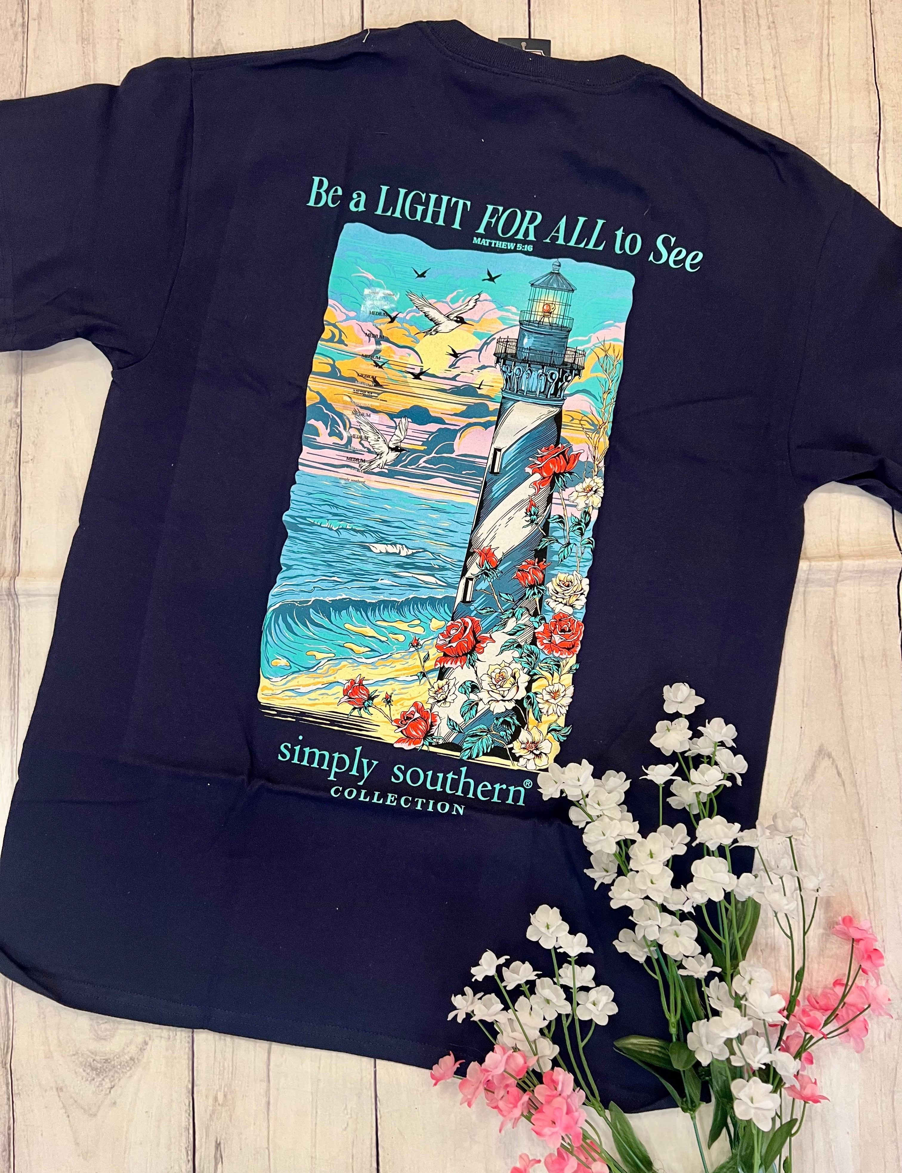 Simply Southern - Lighthouse Navy Tee