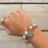 Fresh Water Pearl Heart Bracelet