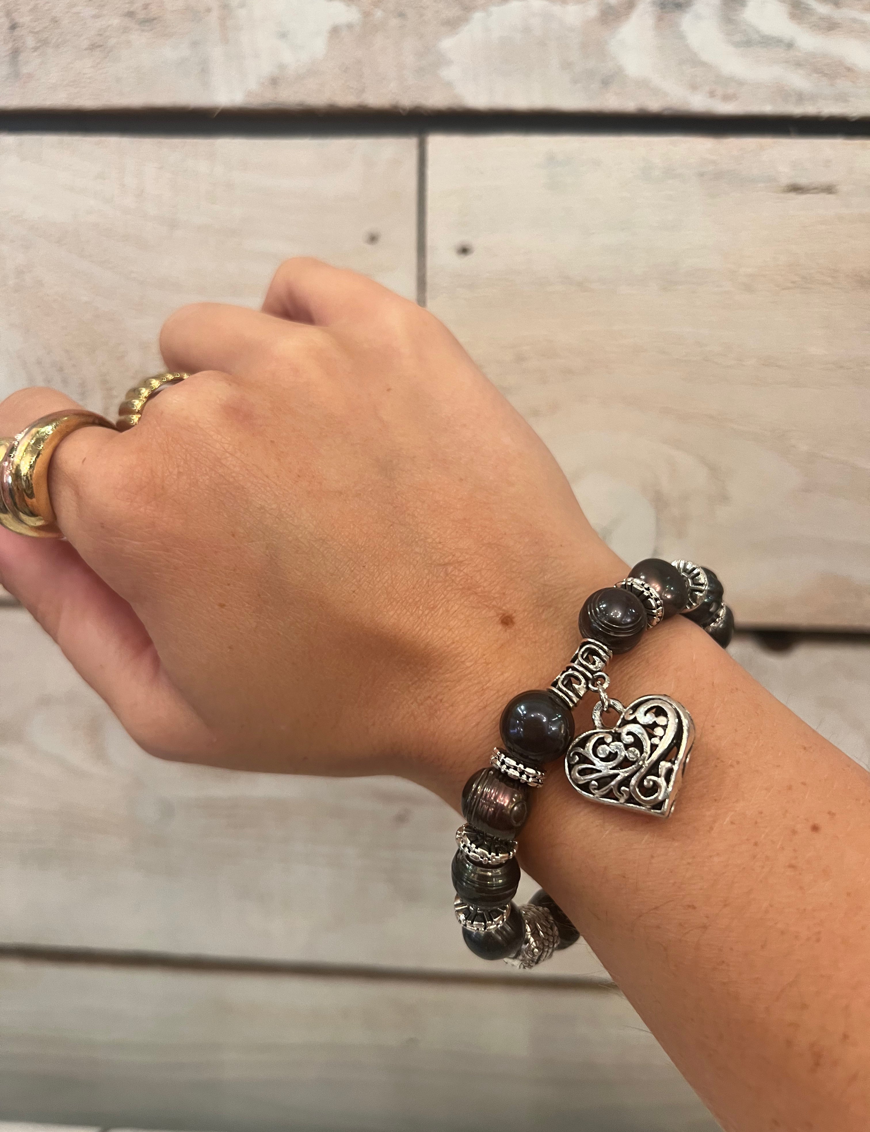 Fresh Water Pearl Heart Bracelet