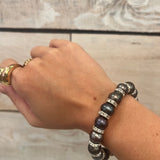 Thick Fresh Water Pearl With Bling Bracelet