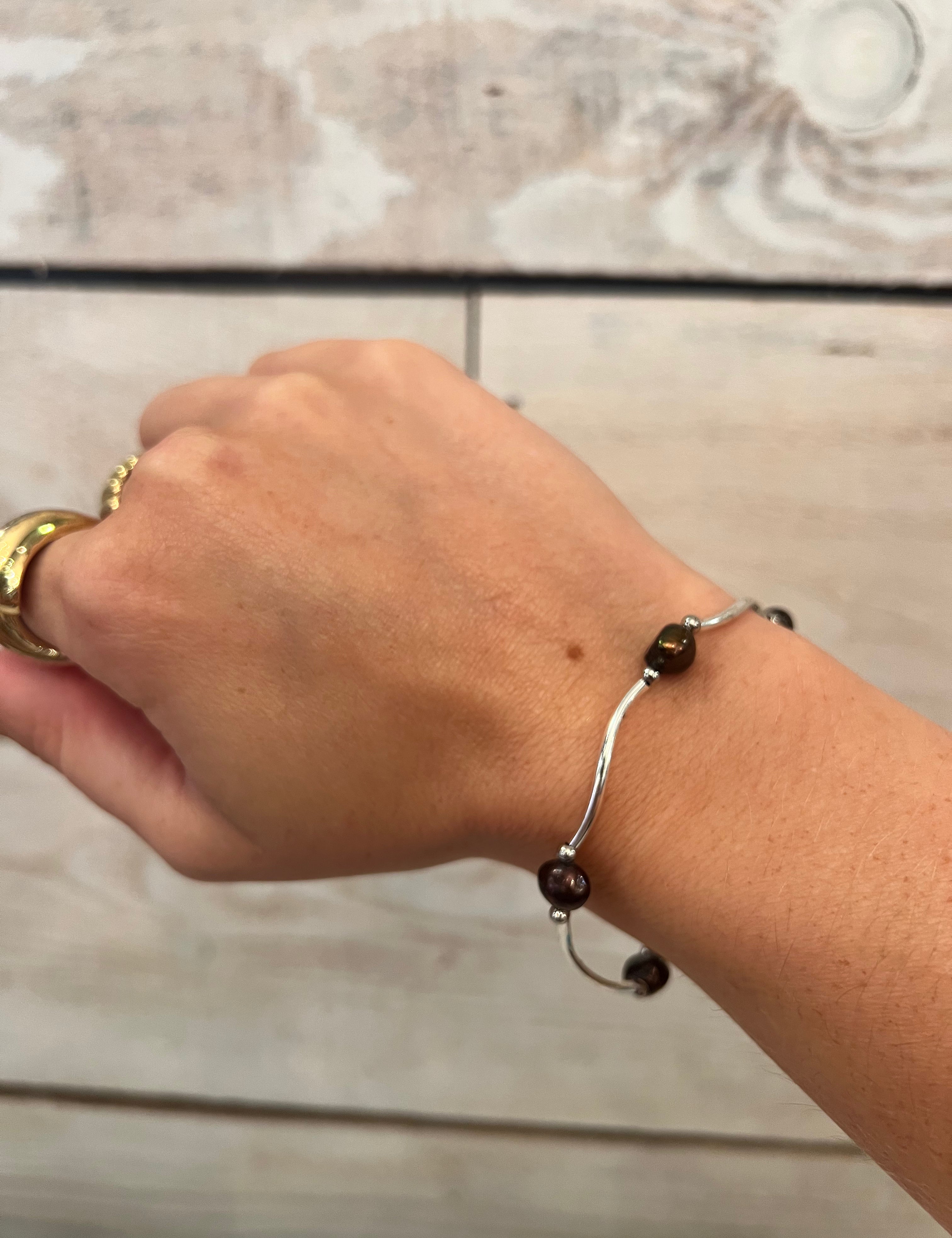Wavy Fresh Water Pearl Bracelet