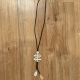 Two Tone Pounded Metal Necklace