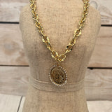 Gold Coin Chain Necklace